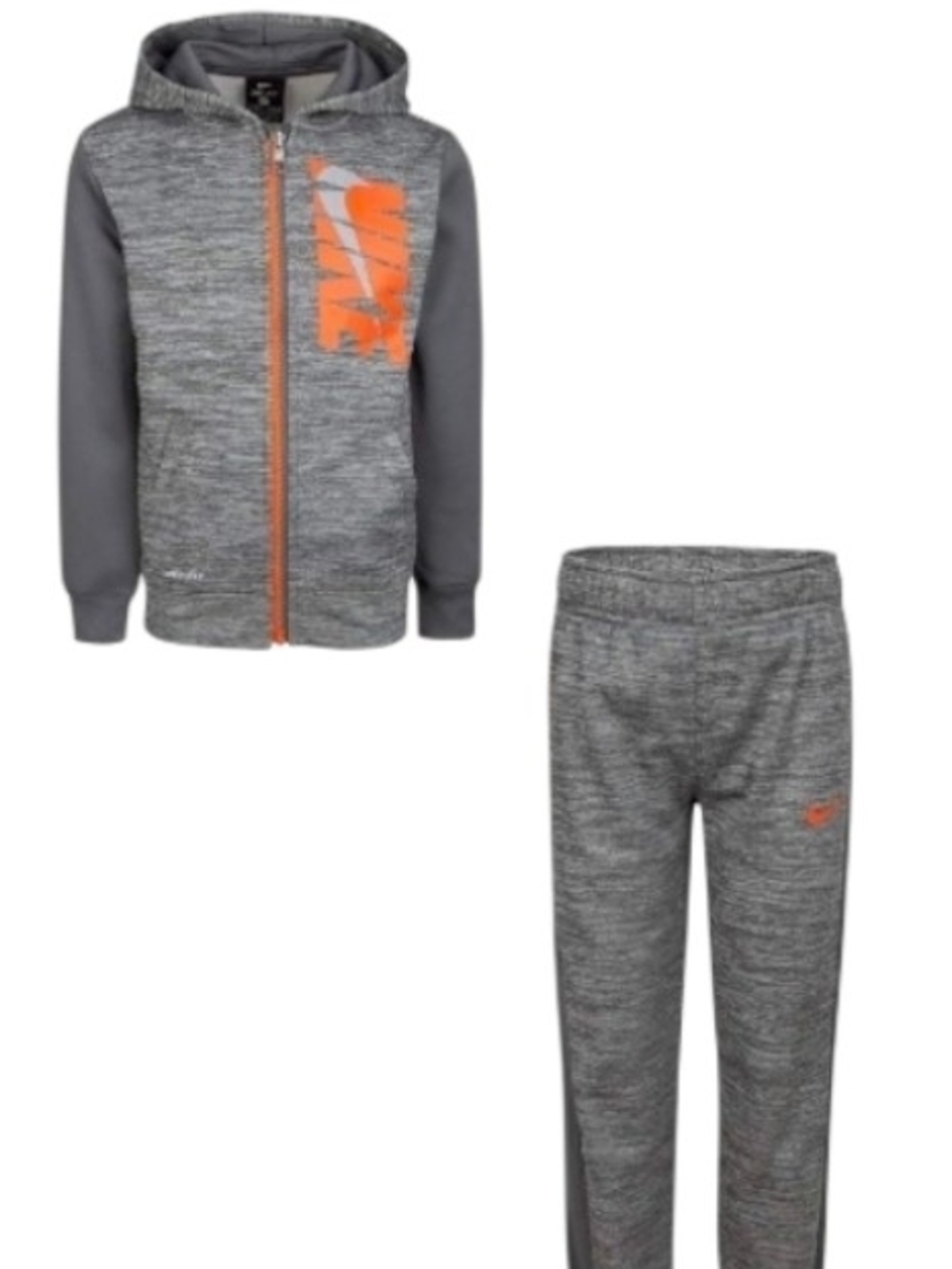 Nike Boy`s Dry Fit Therma Zip Hoodie & Sweatpants 2 Piece Set Size 12M